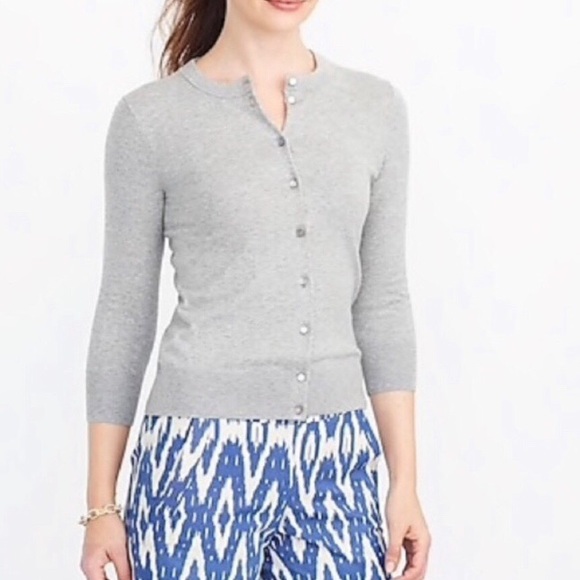 J. Crew Sweaters - J Crew The Clare Cardigan gray button down medium